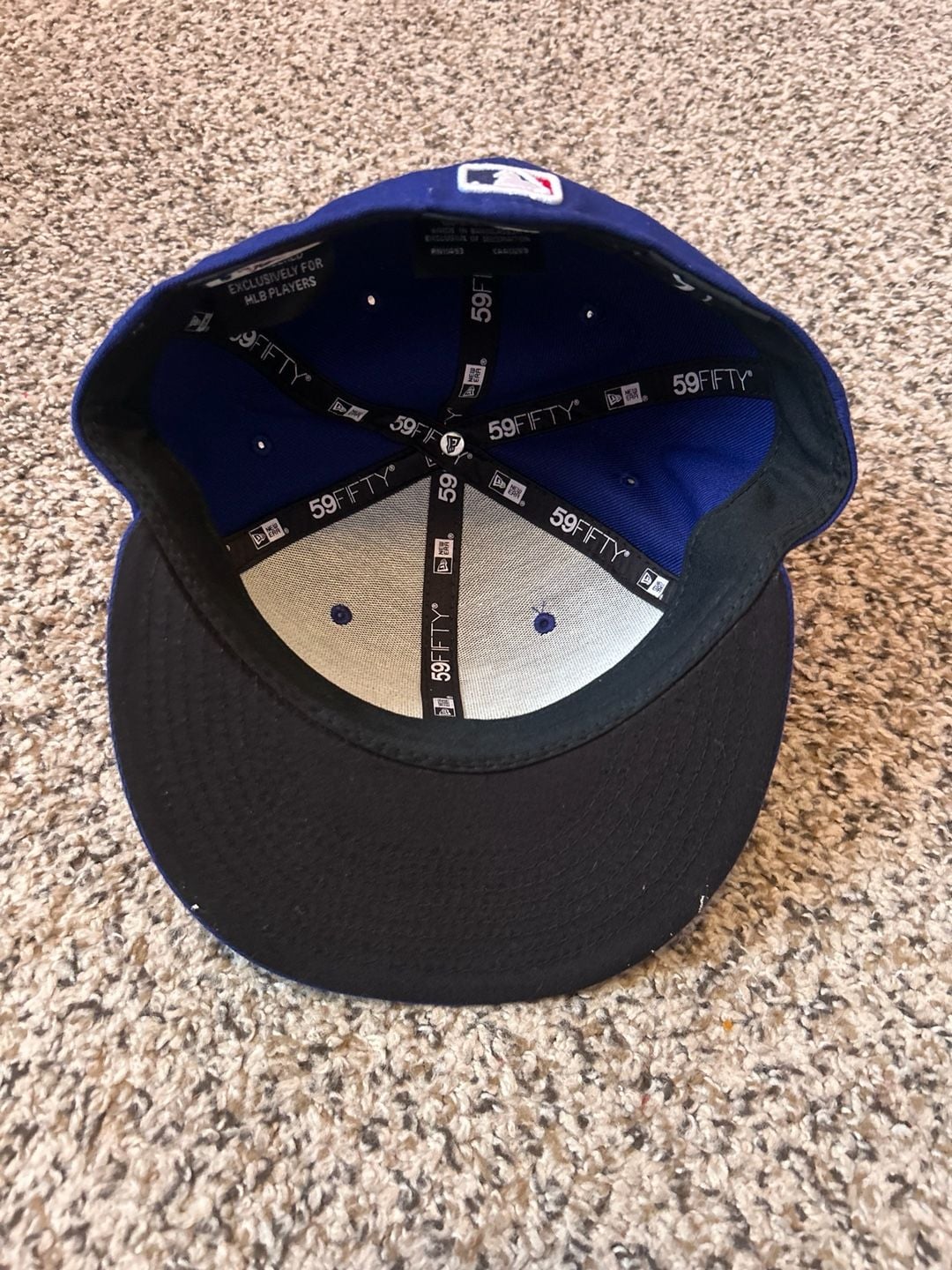 New Era Los Angeles Dodgers 59FIFTY Fitted Hat Size 7 1/4 Blue White 8