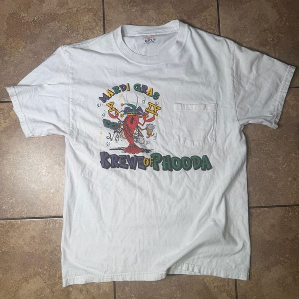 Hanes Krewe Of Phooda Mardi Gras T-Shirt Size M White