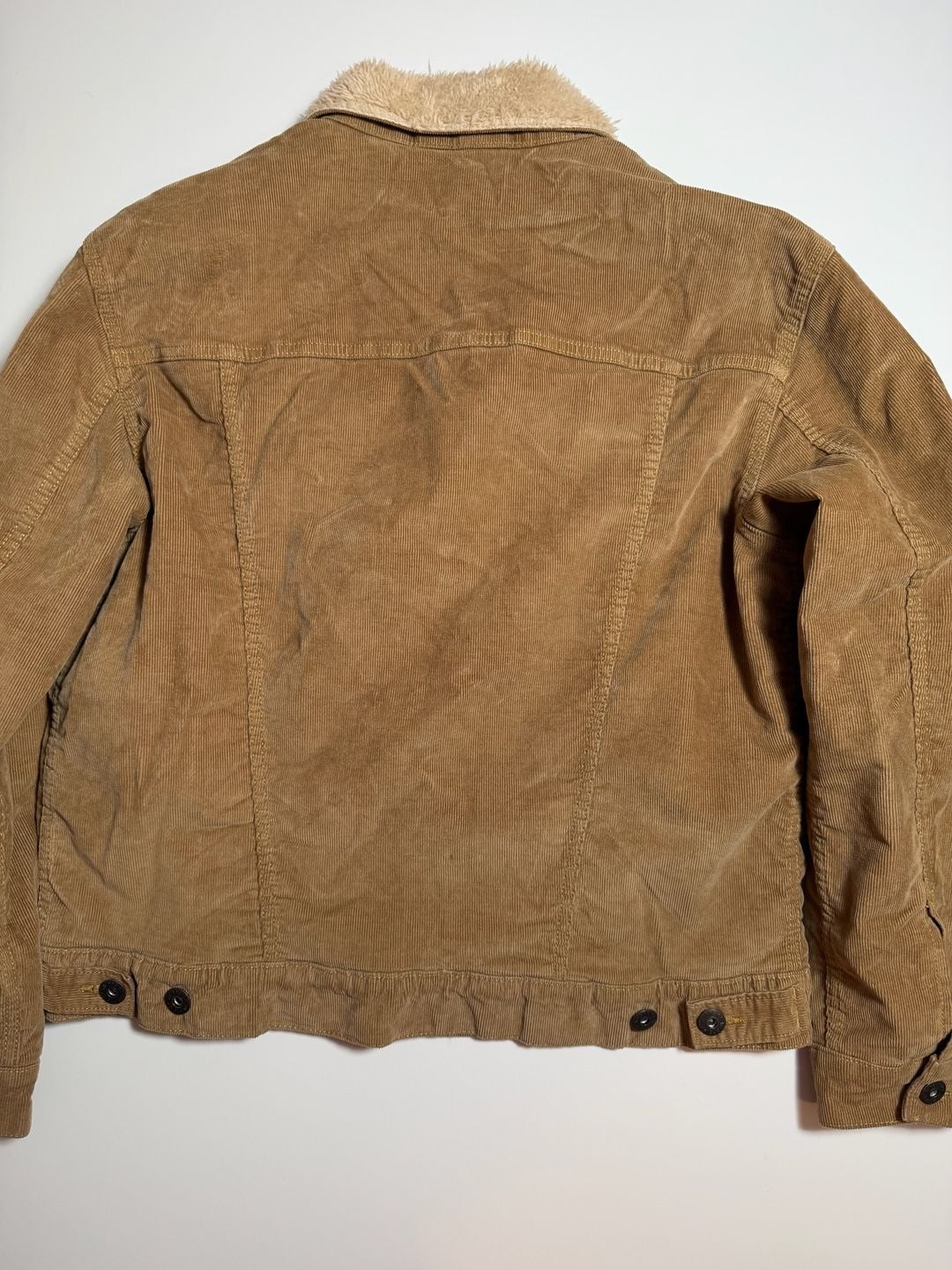 Wrangler Sherpa Lined Corduroy Trucker Jacket Size M Brown 3