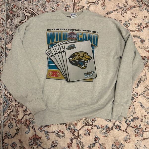 Pro Player Jacksonville Jaguars 1997 Wild Card Sweatshirt Size XXL Gray
