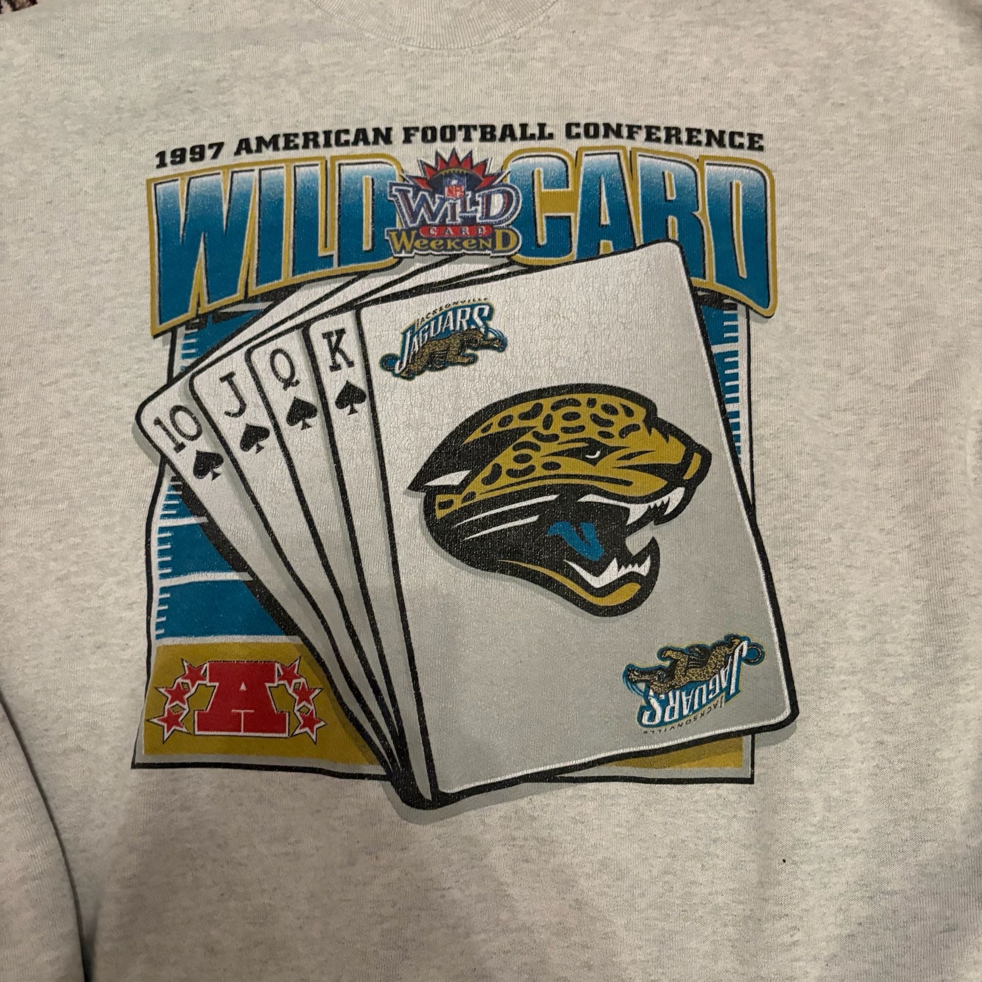 Pro Player Jacksonville Jaguars 1997 Wild Card Sweatshirt Size XXL Gray 3
