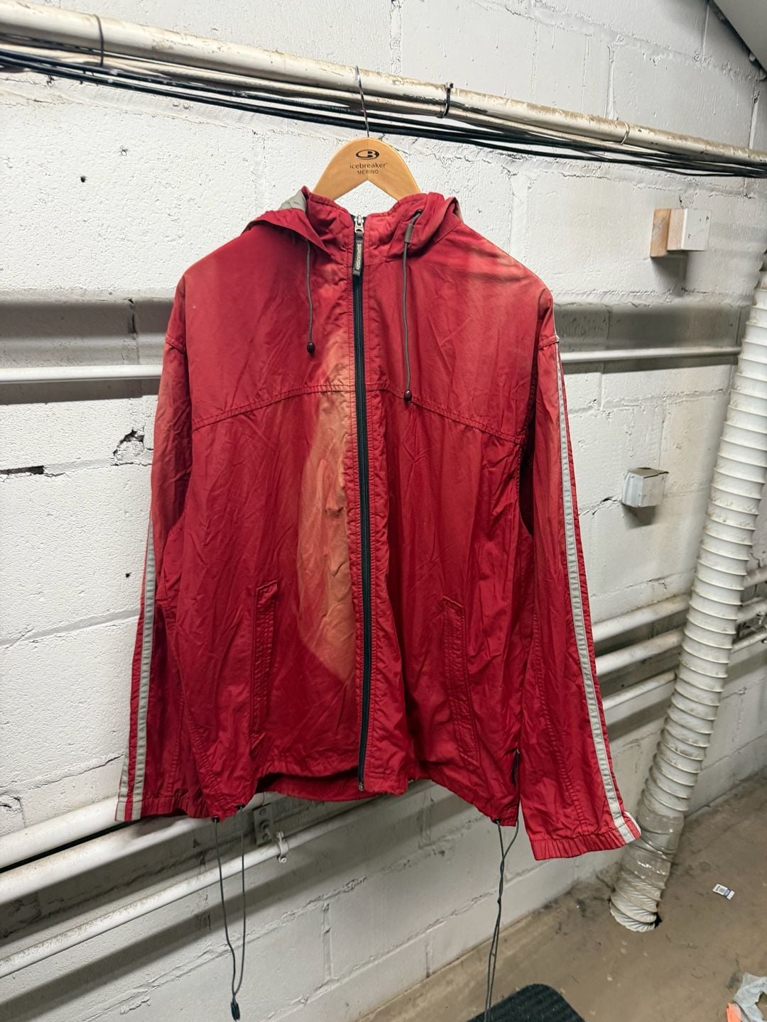 Abercrombie & Fitch Windbreaker Jacket Size L Red 2