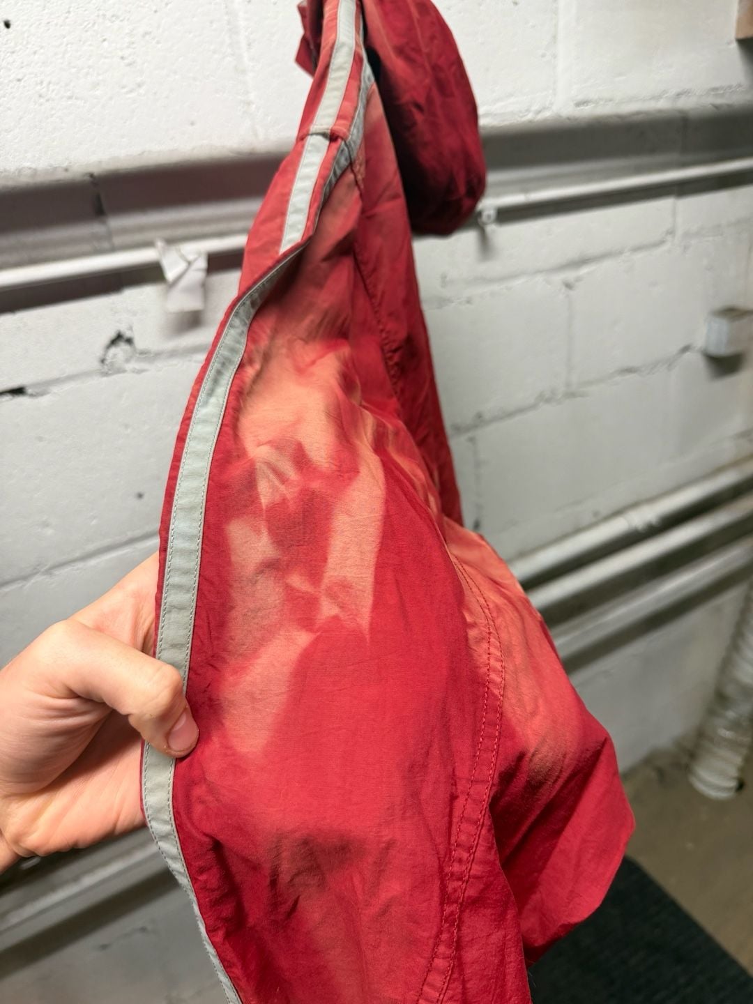 Abercrombie & Fitch Windbreaker Jacket Size L Red 5