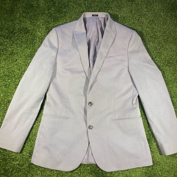 JF J.Ferrar Coolmax Slim Fit Suit Jacket Gray