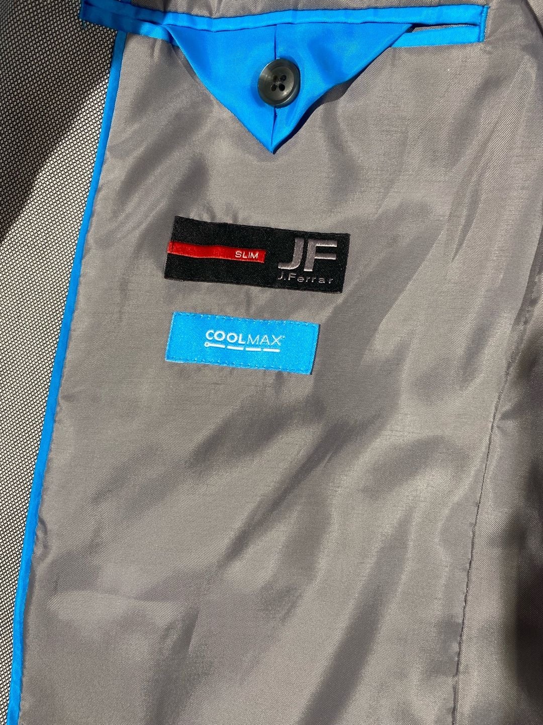 JF J.Ferrar Coolmax Slim Fit Suit Jacket Gray 2