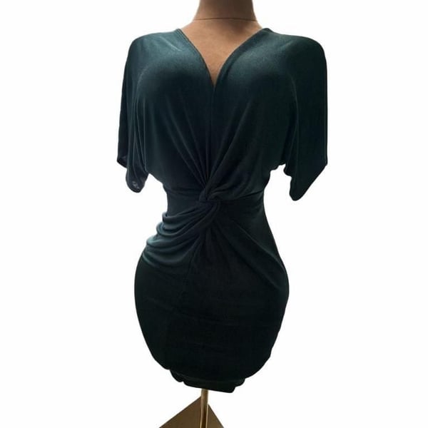 Full Grown Knot Dress Green MIDI 80’s Vibe