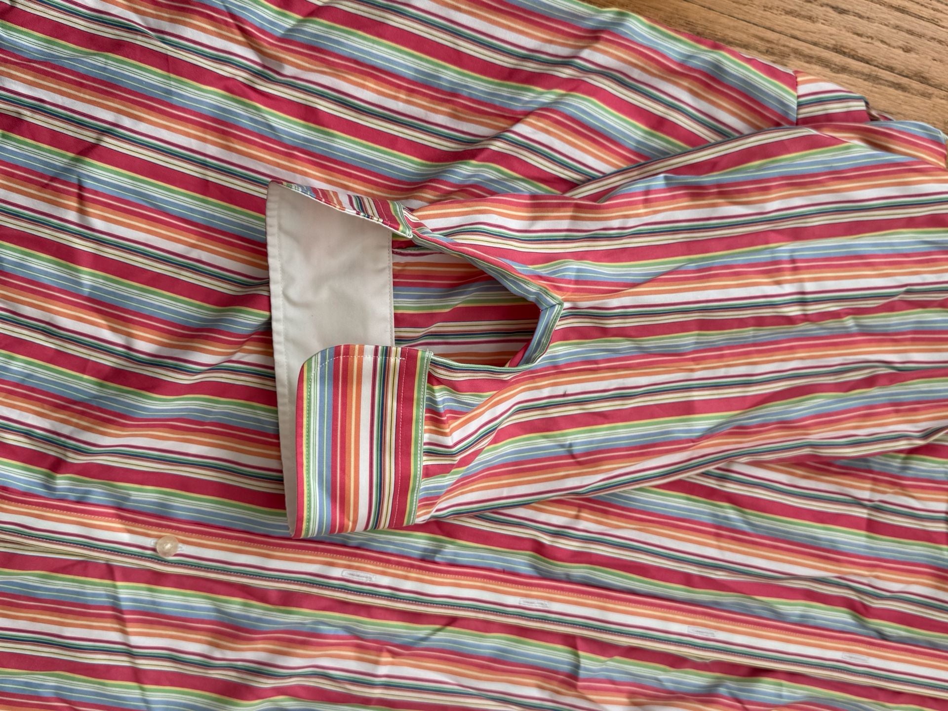 Lauren Ralph Lauren Striped Button-Down Shirt Size 1X Pink 4
