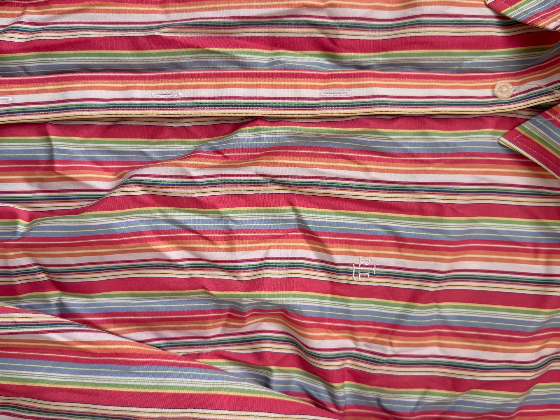 Lauren Ralph Lauren Striped Button-Down Shirt Size 1X Pink 5