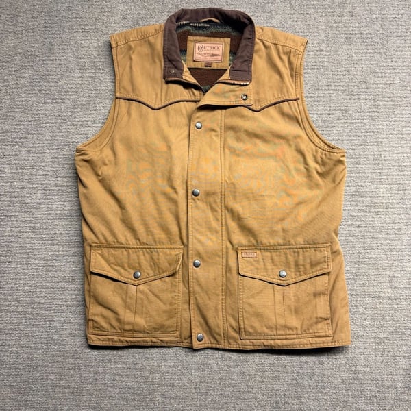 Outback Trading Company Cattleman Vest Size L Brown