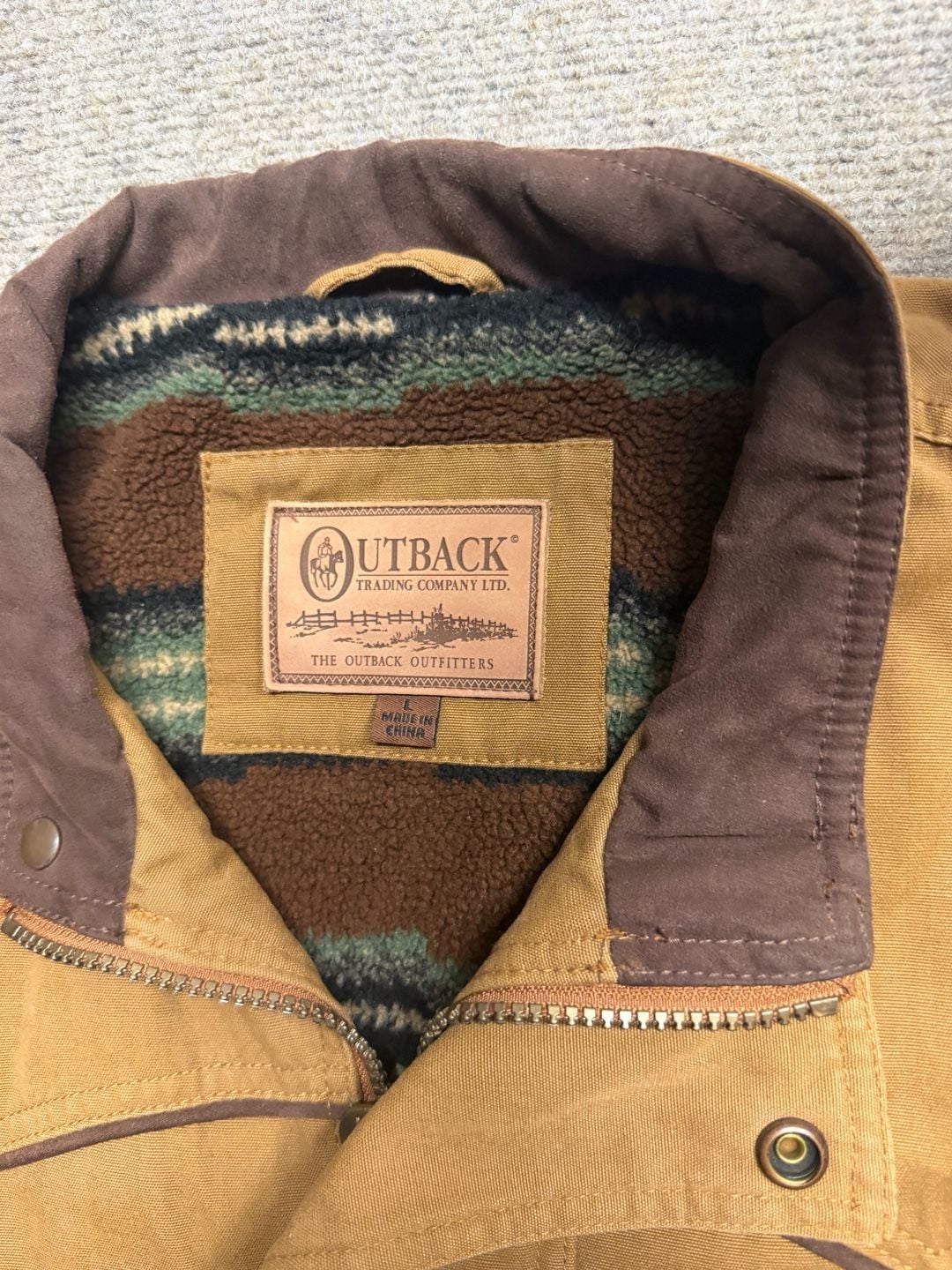 Outback Trading Company Cattleman Vest Size L Brown 4
