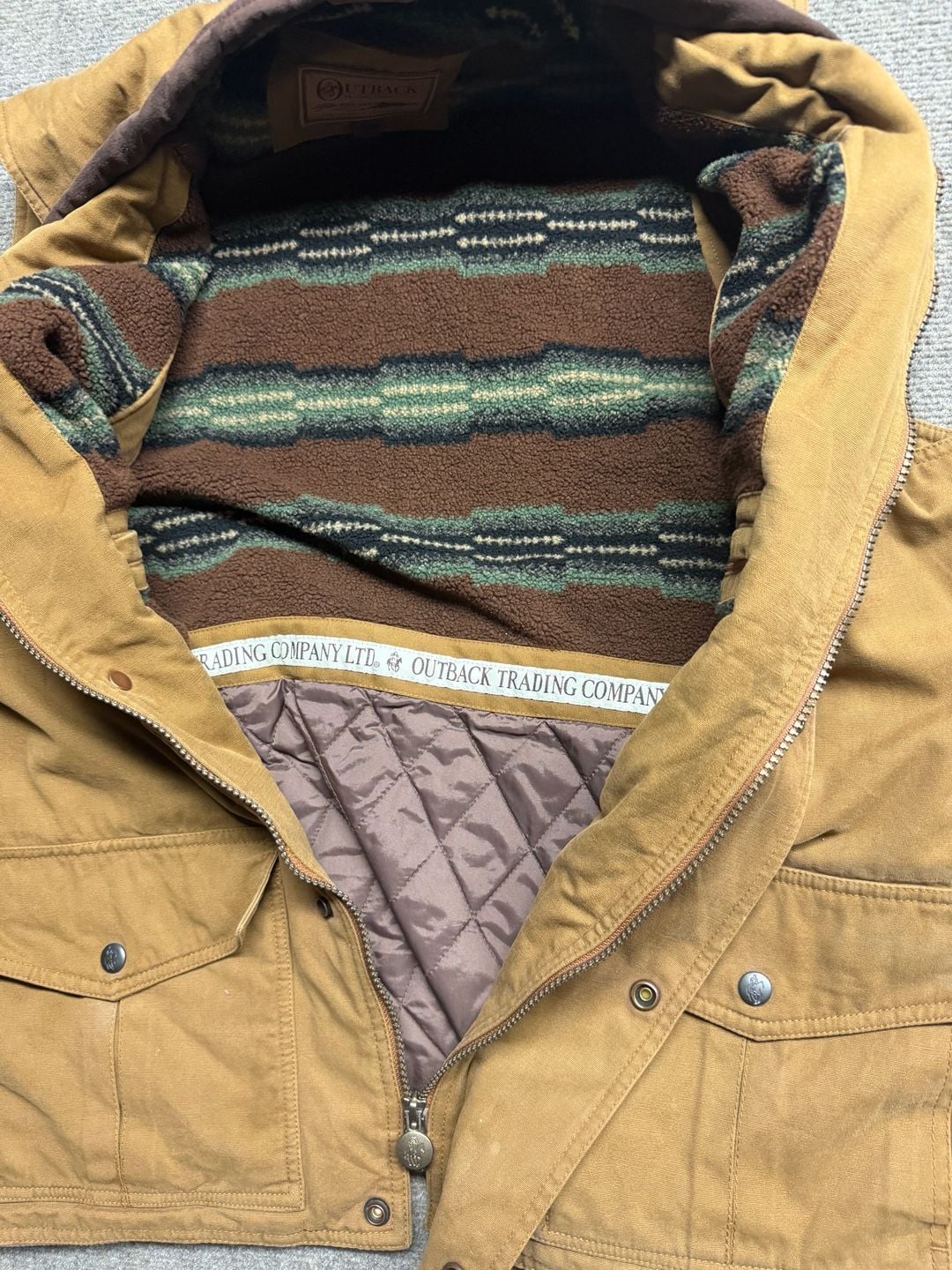 Outback Trading Company Cattleman Vest Size L Brown 5