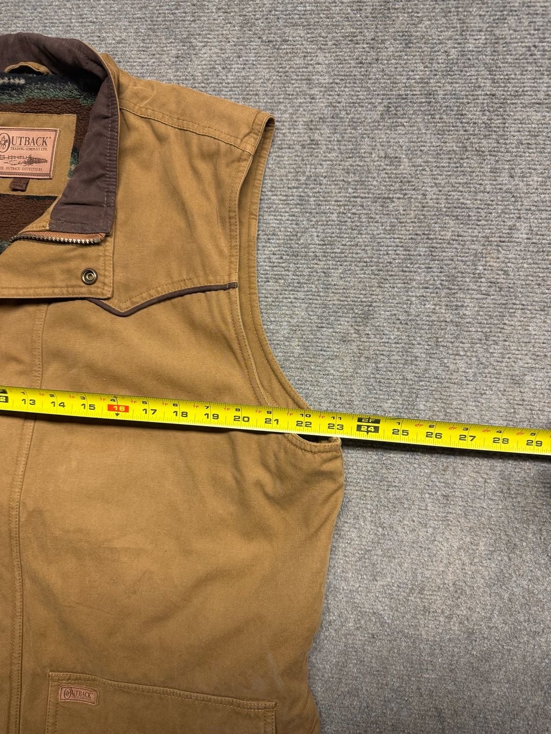Outback Trading Company Cattleman Vest Size L Brown 8