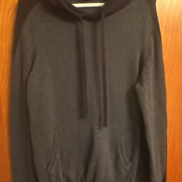 Express Hoodie Size L Gray Black Pullover Sweater
