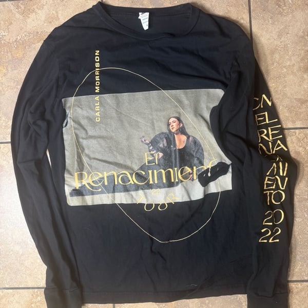 Smart Blanks Carla Morrison El Renacimiento Tour 2022 Size S Black Long Sleeve