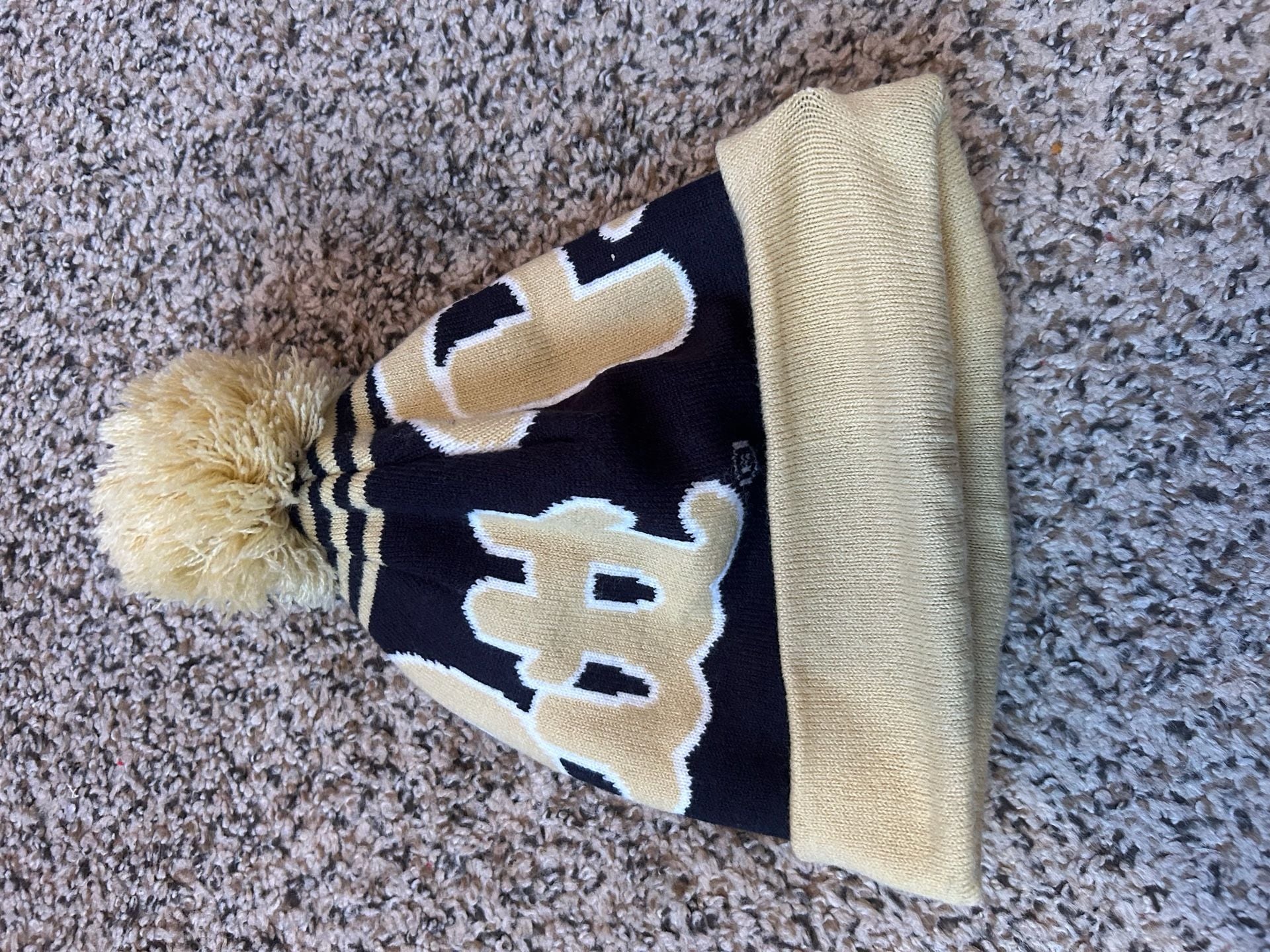 New Era Pittsburgh Panthers Beanie Pom Winter Hat Blue Gold 5