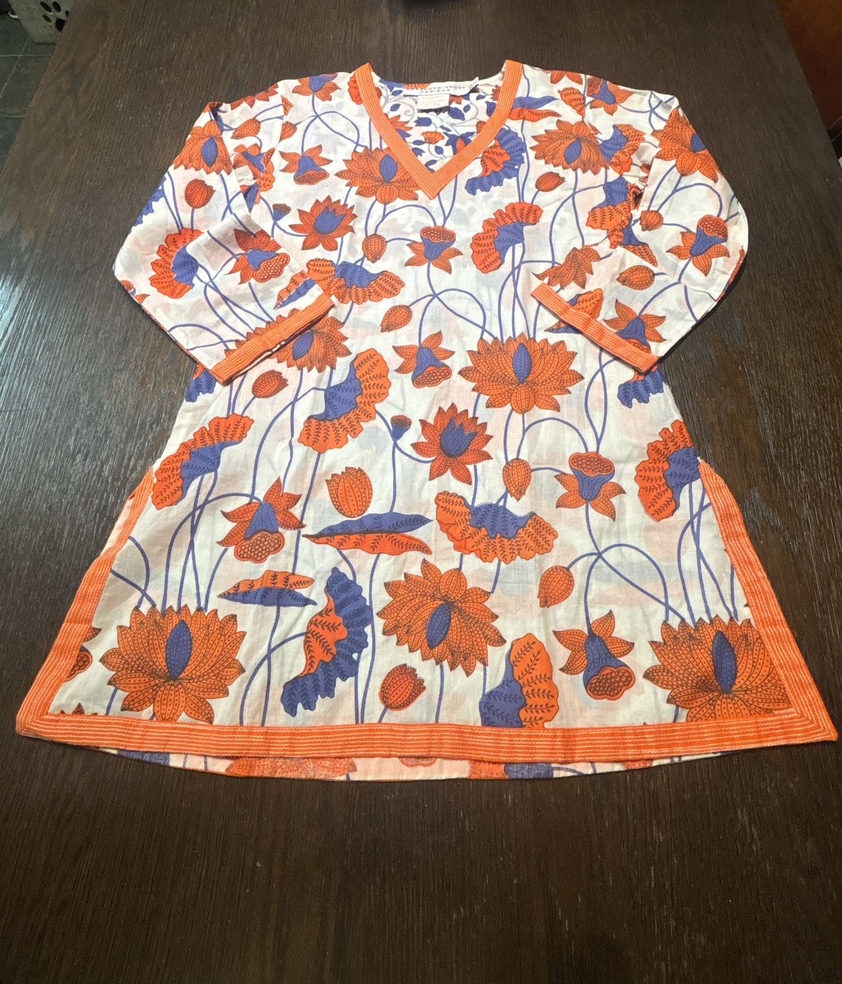 Gretchen Scott V-Neck Print Tunic Top Size XS 11