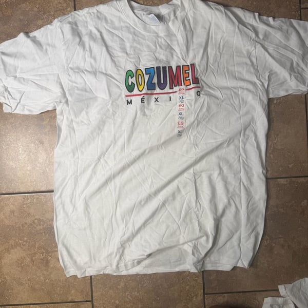 Cozumel Mexico Souvenir T-Shirt Size XL White