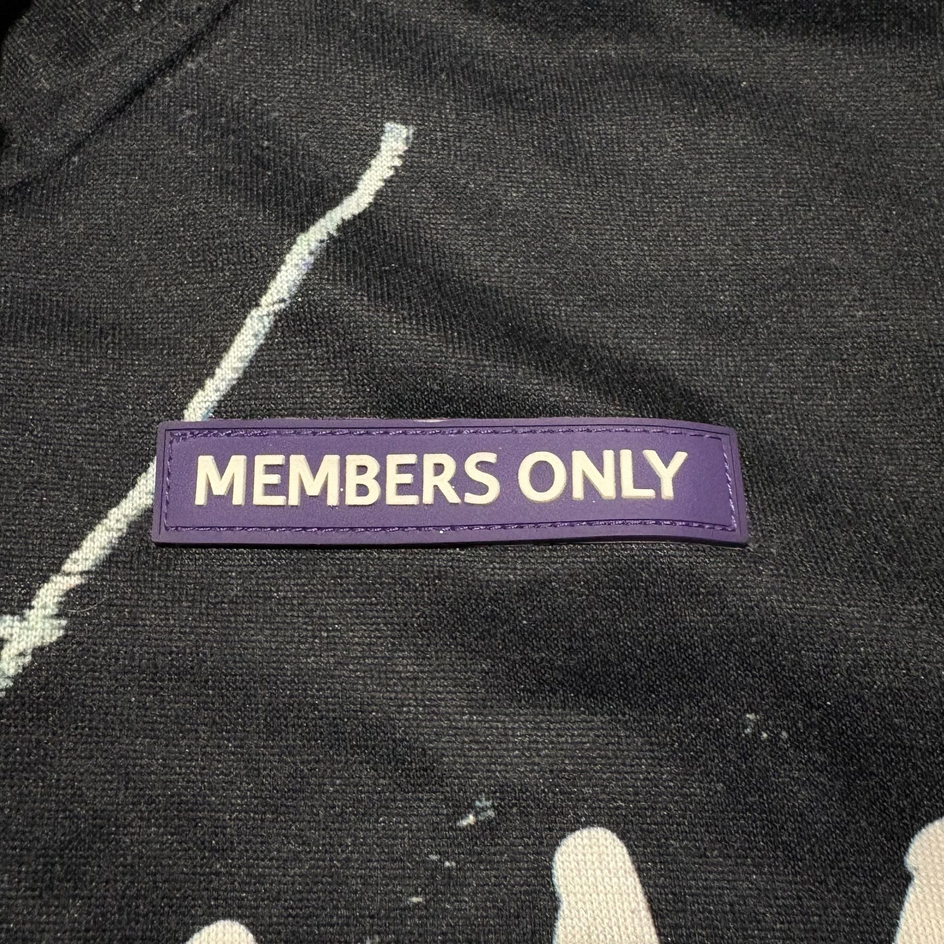 Members Only x Jean-Michel Basquiat Motor Area Hoodie Mens Small All Over Art 7