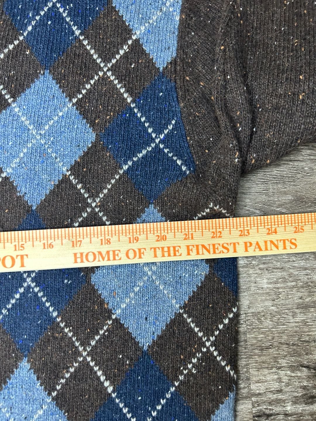 Jos. A. Bank 1905 Argyle V-Neck Sweater Size XL Brown Wool Blend Preppy 5