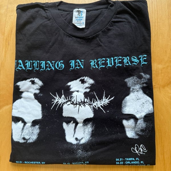 Falling In Reverse Tour T-Shirt Size XL Black Band Merch
