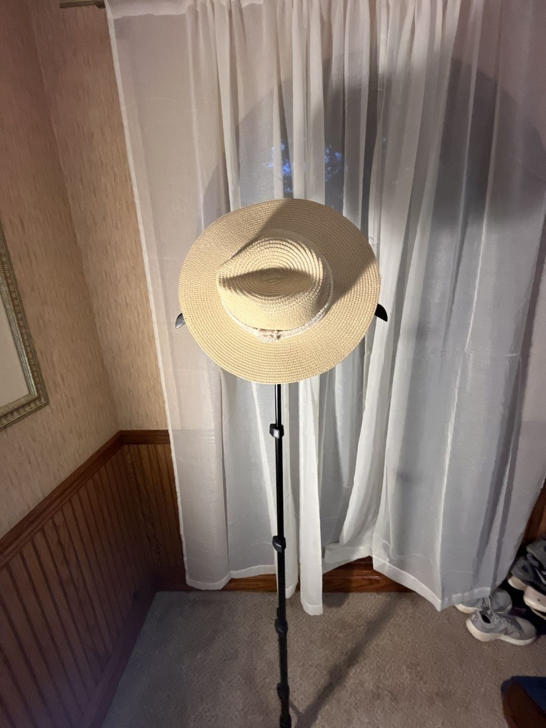 Unbranded Straw Sun Hat Flat Top Panama Beach Hat With Pearl Ribbon 10
