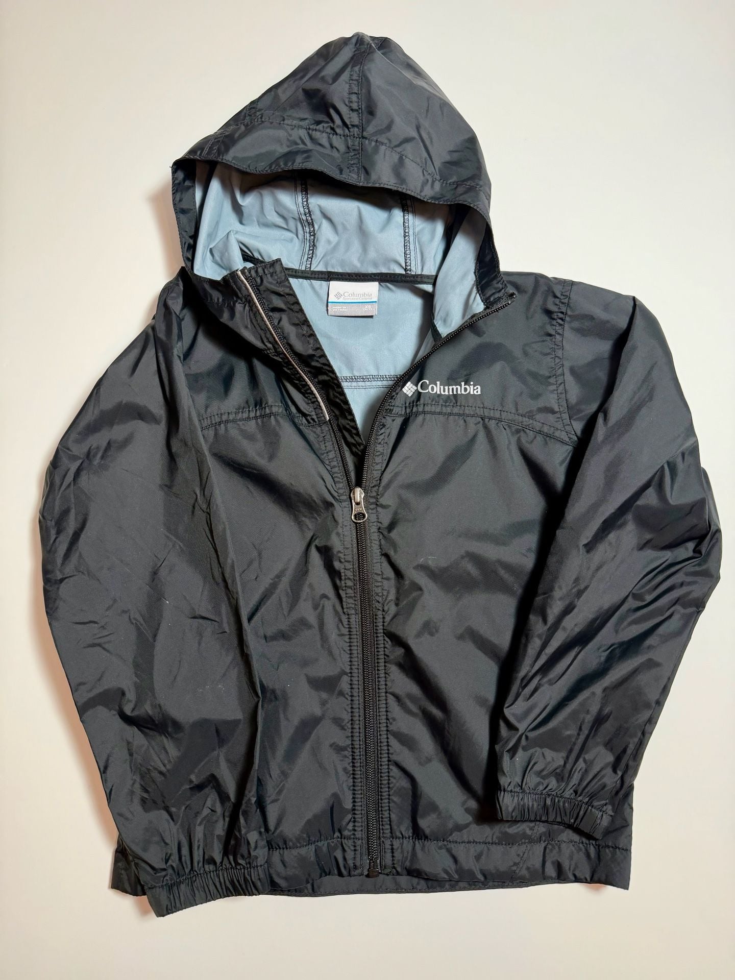 Columbia Switchback II Windbreaker Jacket Size XS Black Nylon Hooded 2