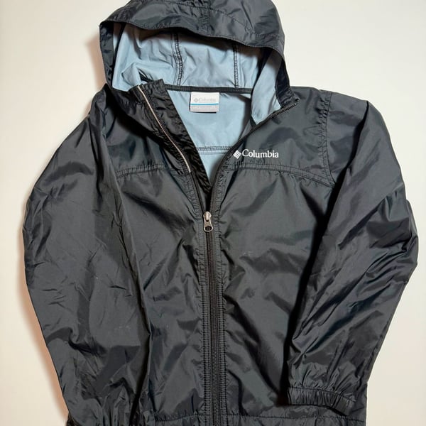 Columbia Switchback II Windbreaker Jacket Size XS Black Nylon Hooded