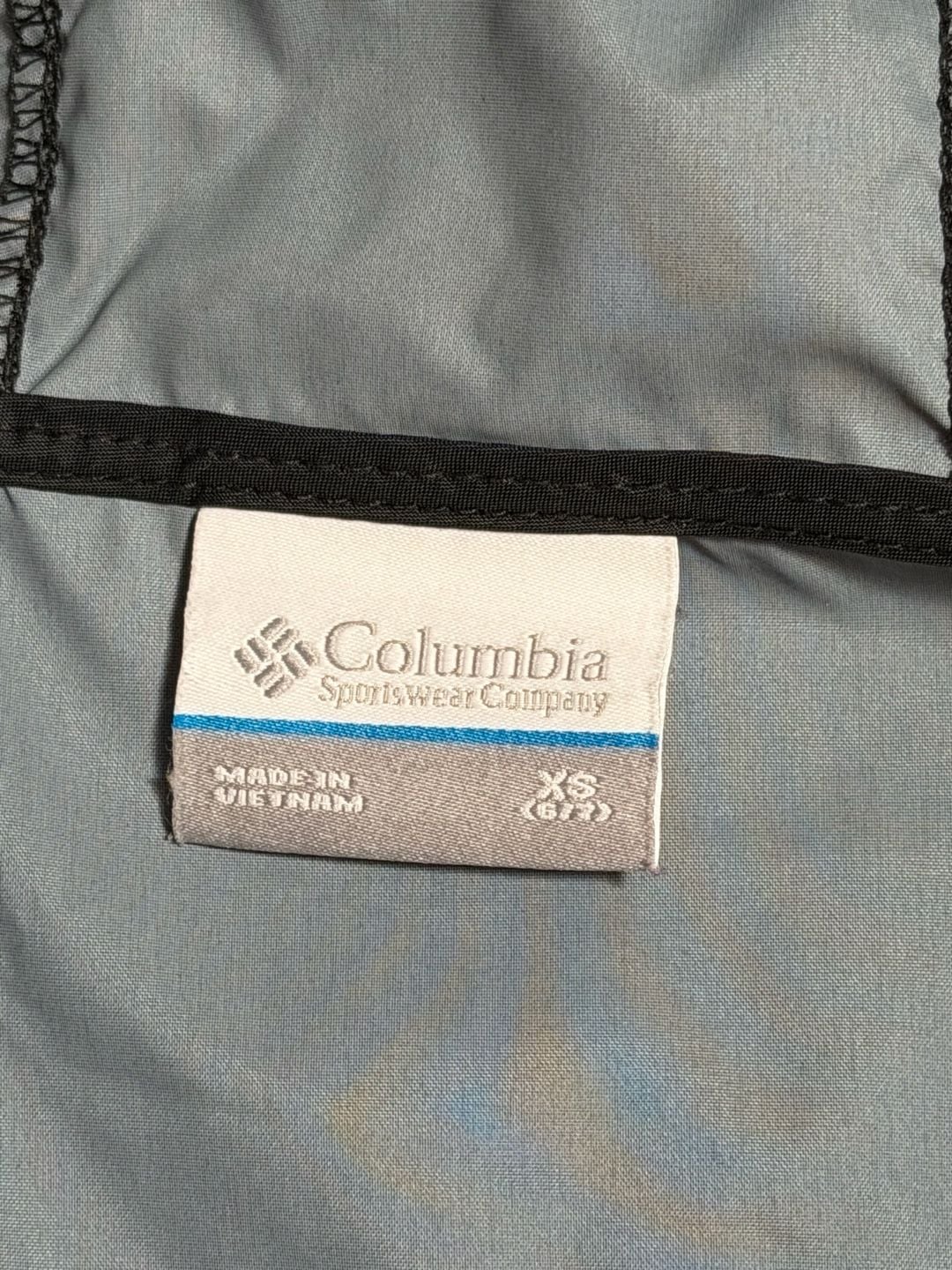 Columbia Switchback II Windbreaker Jacket Size XS Black Nylon Hooded 4