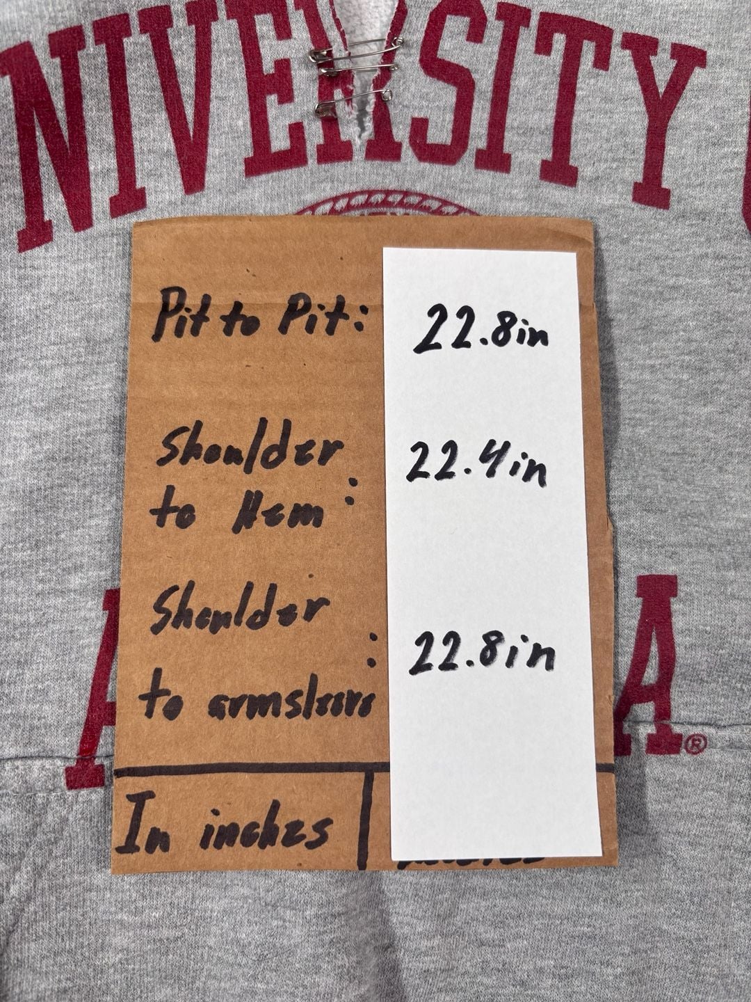 MV Sport University of Alabama Hoodie Size S Gray 4