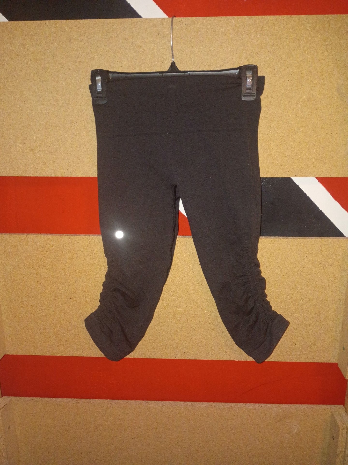 Lululemon In The Flow Crop II Ruched Leggings Black 2