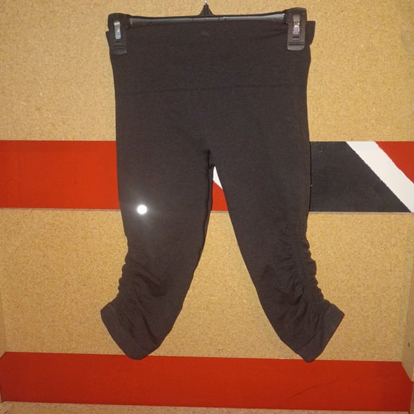 Lululemon In The Flow Crop II Ruched Leggings Black