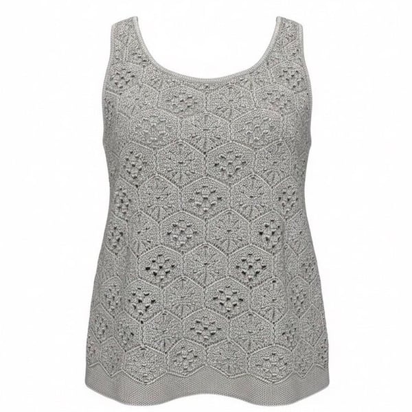J.Jill Gray Crochet Knit Sleeveless Tank Top – Women’s Medium