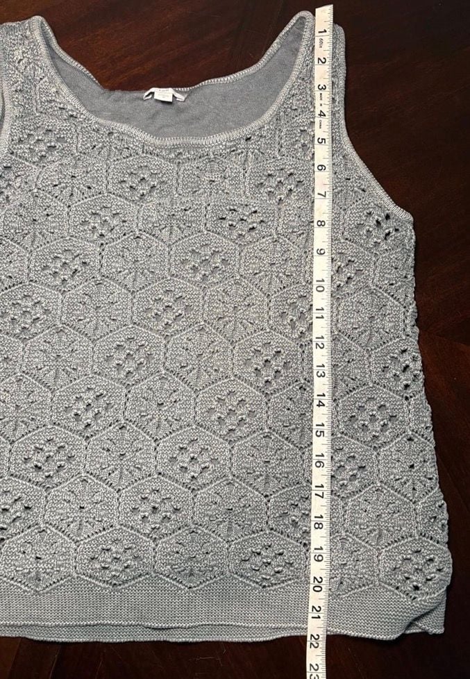 J.Jill Gray Crochet Knit Sleeveless Tank Top – Women’s Medium 5