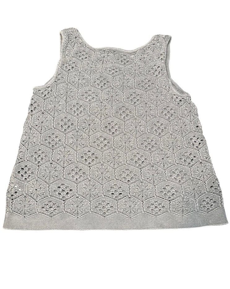 J.Jill Gray Crochet Knit Sleeveless Tank Top – Women’s Medium 6