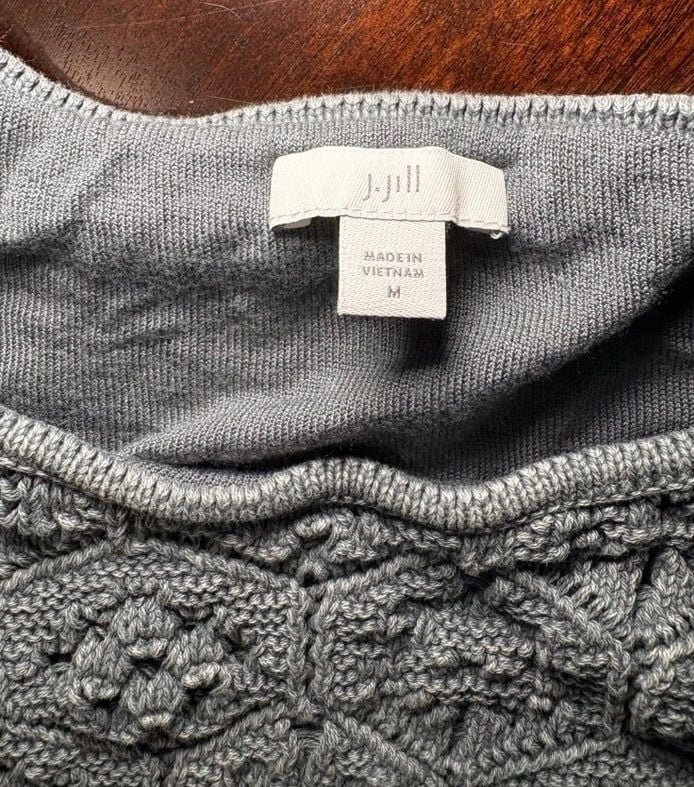 J.Jill Gray Crochet Knit Sleeveless Tank Top – Women’s Medium 7