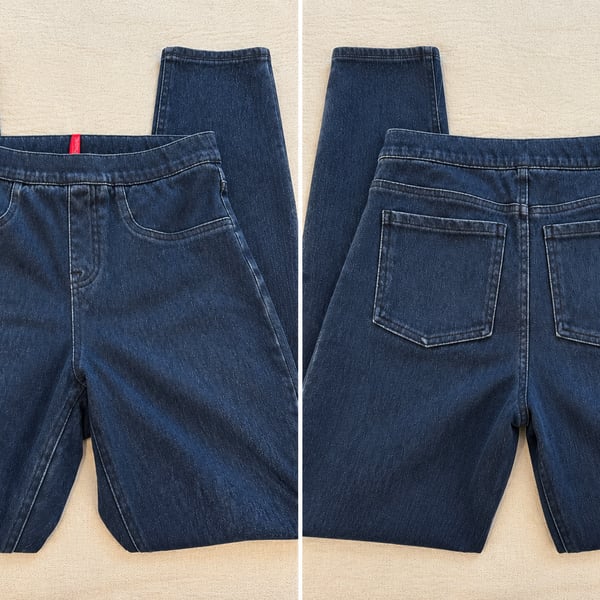 Spanx Jean-ish Leggings Size S Twilight Rinse Blue Denim Pull On Jeggings
