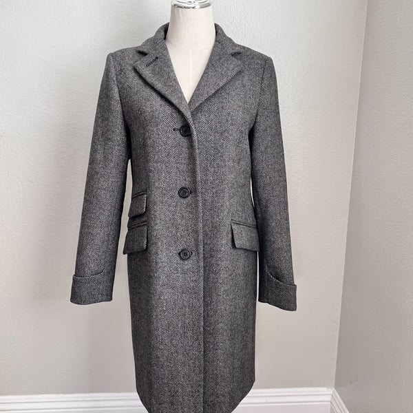 Lauren Ralph Lauren Wool Blend Walker Coat Size 4 Gray