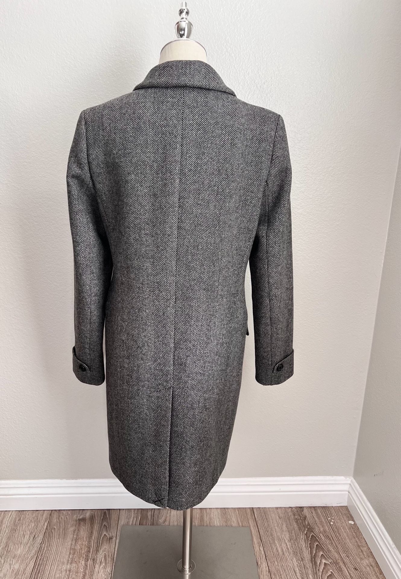 Lauren Ralph Lauren Wool Blend Walker Coat Size 4 Gray 3
