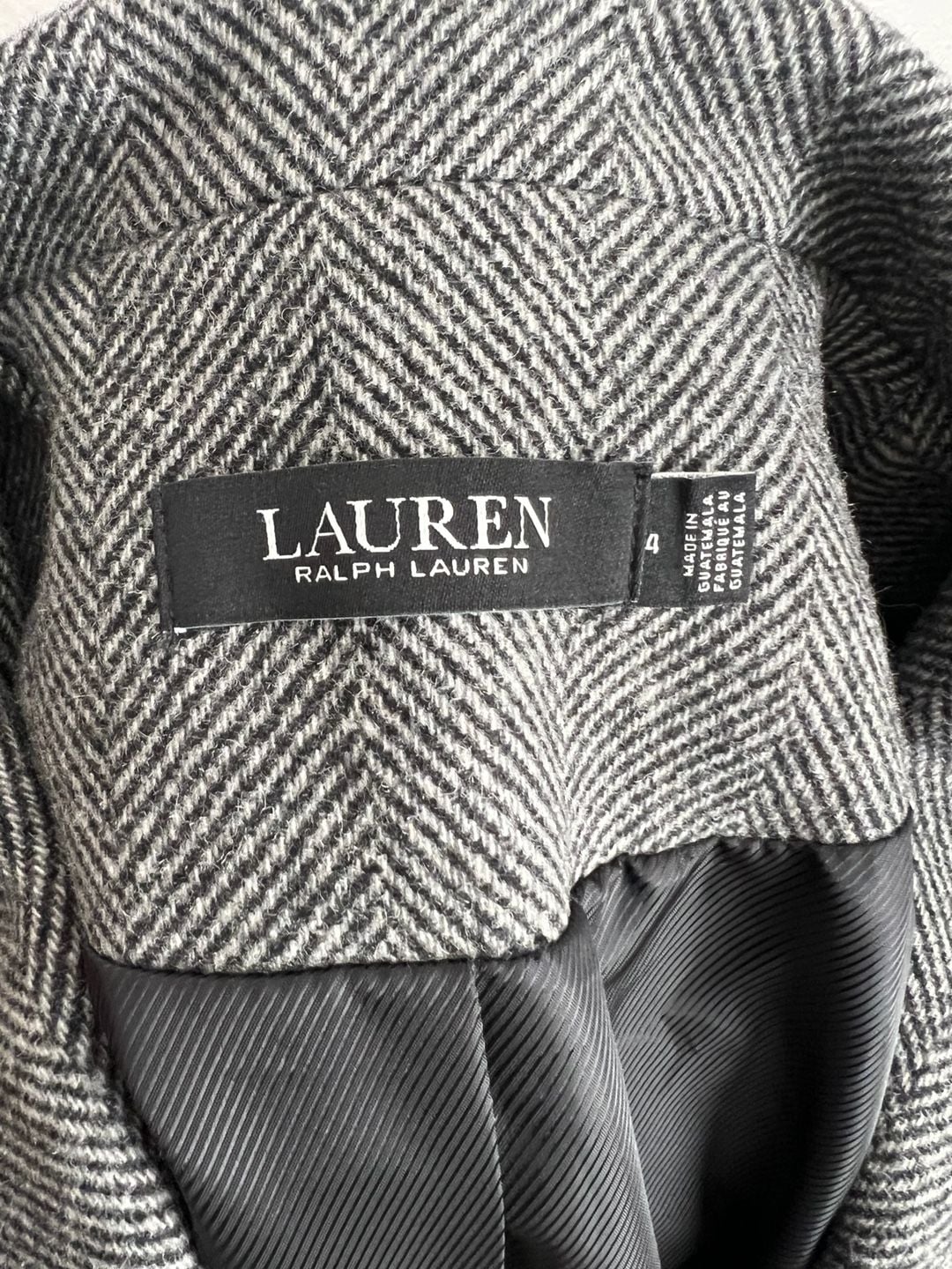 Lauren Ralph Lauren Wool Blend Walker Coat Size 4 Gray 5
