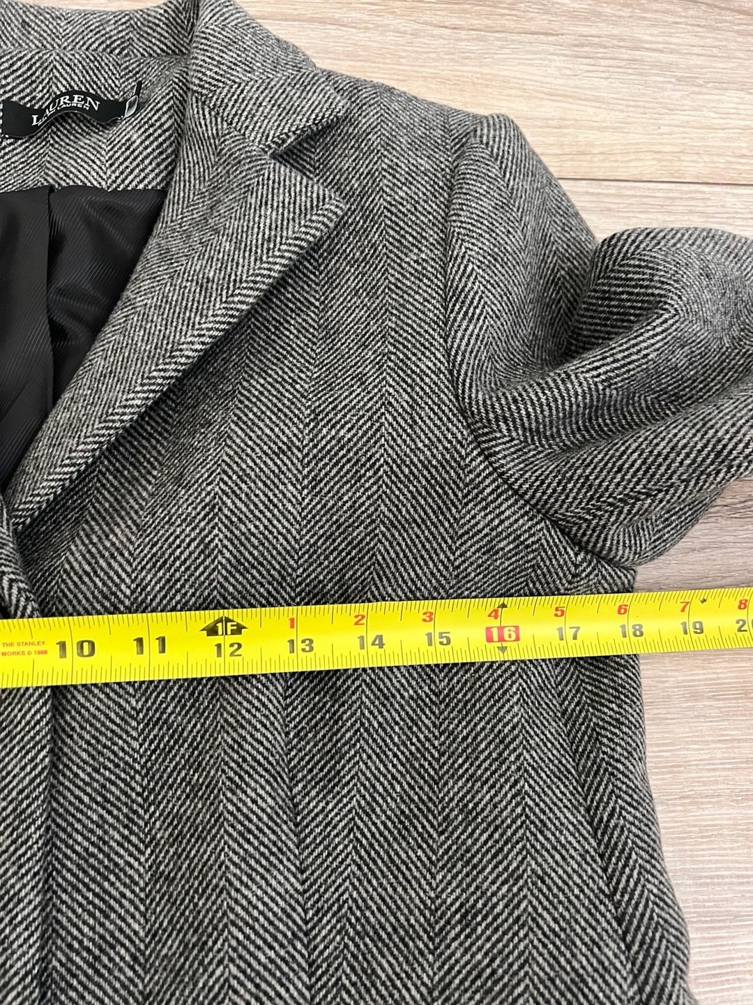 Lauren Ralph Lauren Wool Blend Walker Coat Size 4 Gray 8
