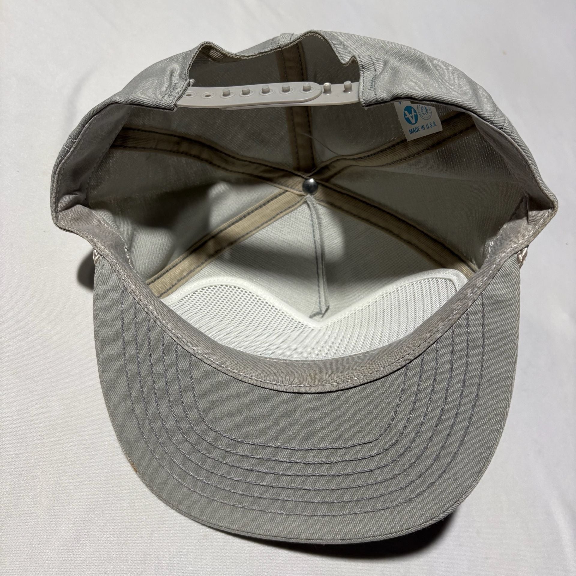 Voyager Vintage 80s 5-Panel Rope Snapback Hat Gray Made In USA 4