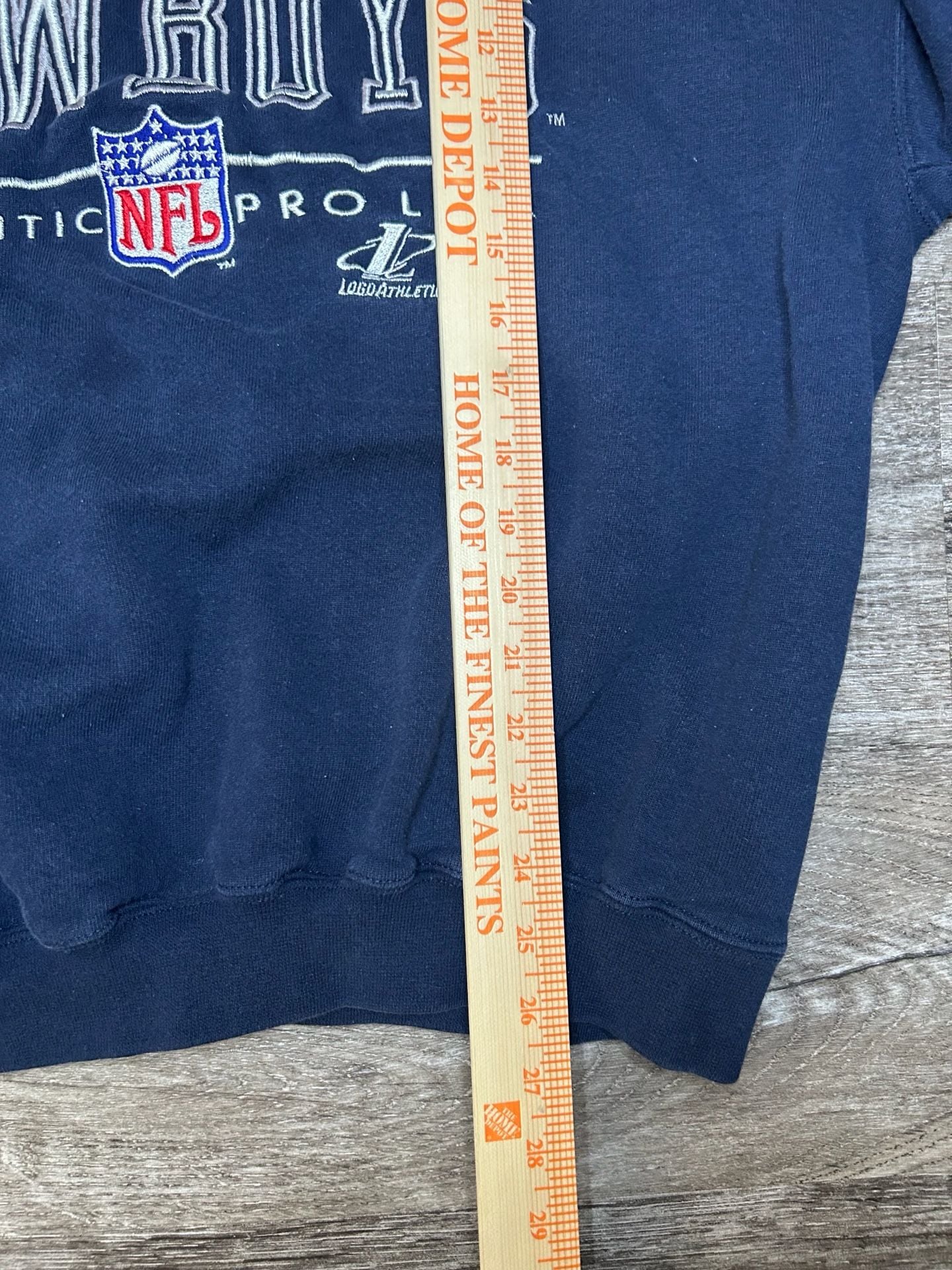 Logo Athletic Dallas Cowboys Sweatshirt Size L Vintage Navy Blue 90’s NFL 7