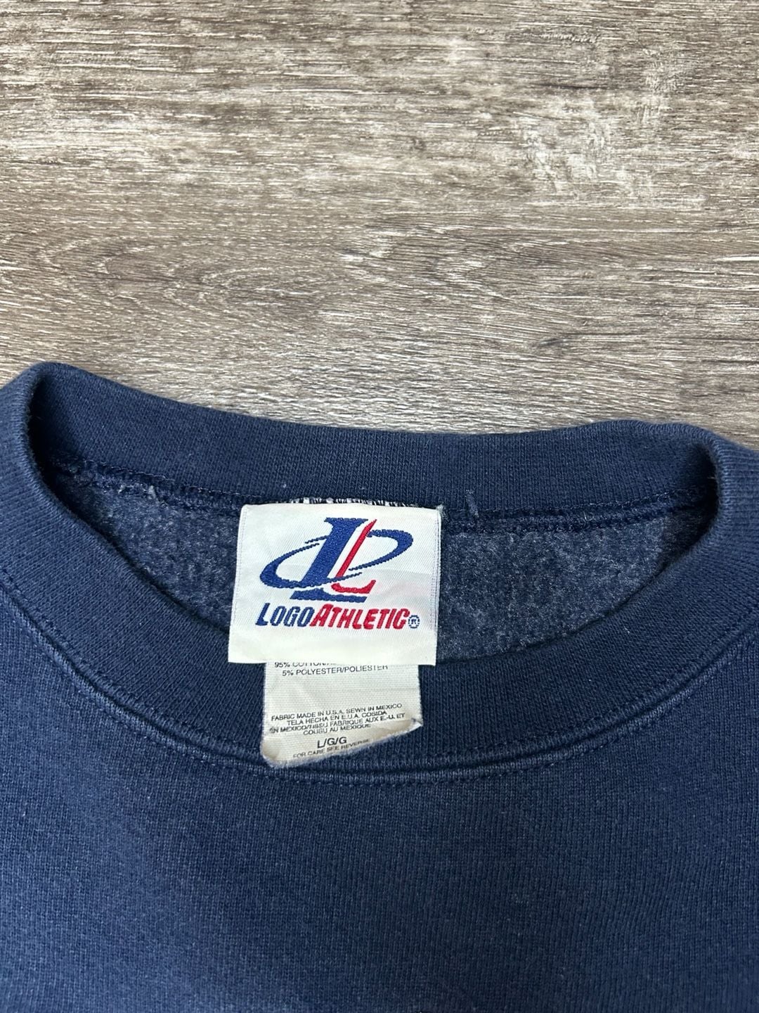 Logo Athletic Dallas Cowboys Sweatshirt Size L Vintage Navy Blue 90’s NFL 3