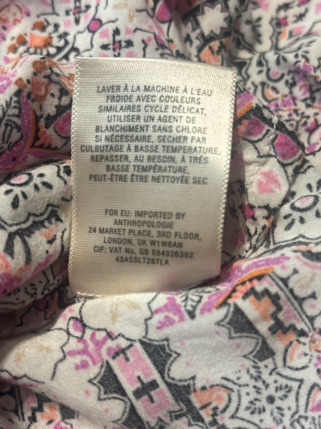 Maeve Islet Geometric Print Button Up Blouse Size S Pink 10