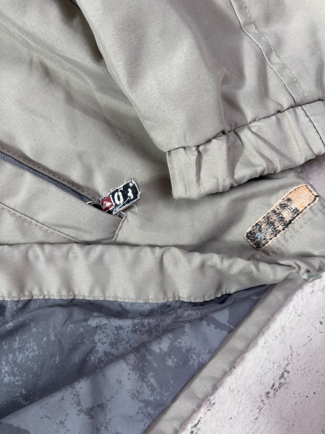 Quiksilver Jacket Size M Beige Full Zip Windbreaker Golf Harrington 4