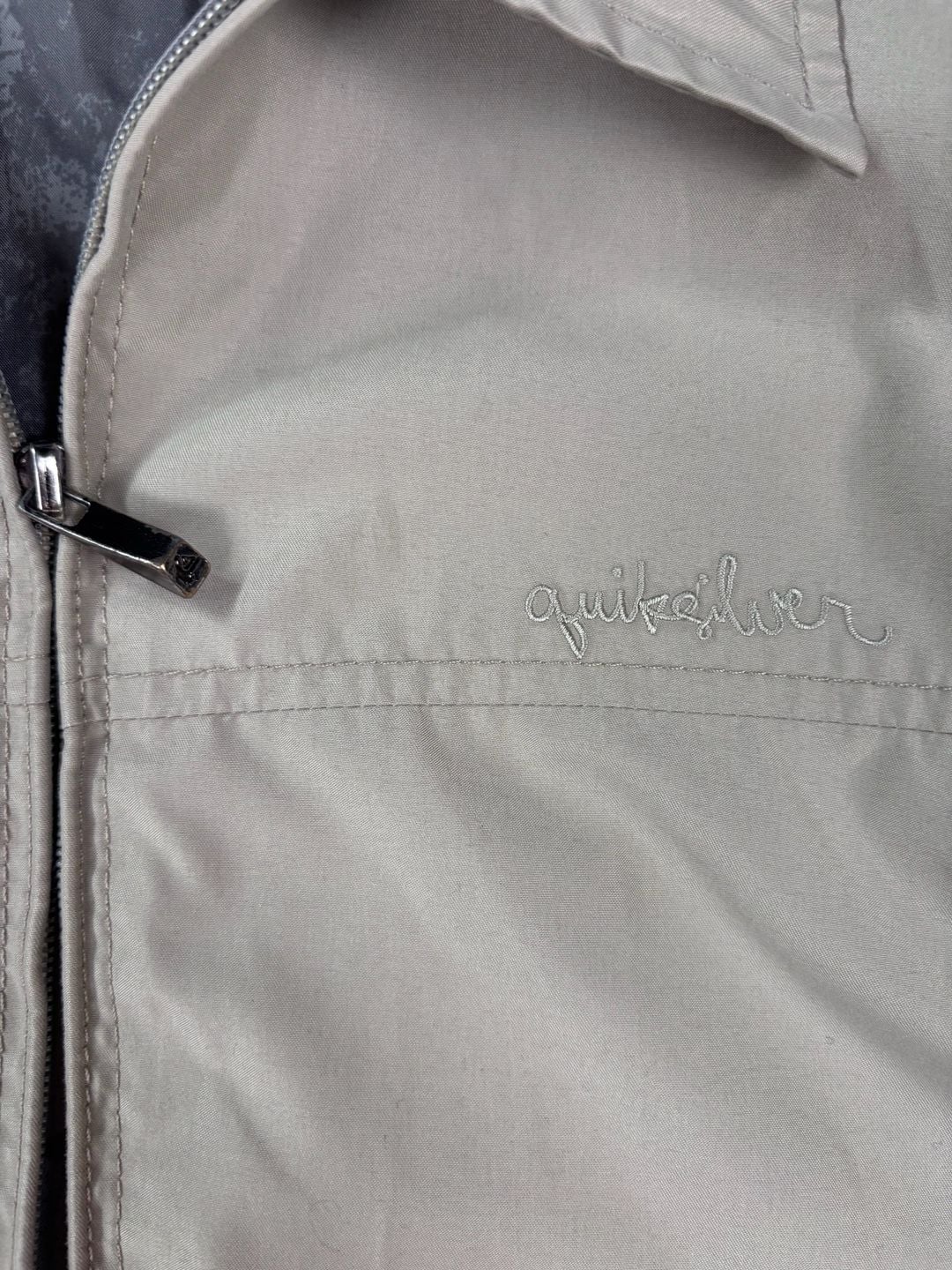 Quiksilver Jacket Size M Beige Full Zip Windbreaker Golf Harrington 5