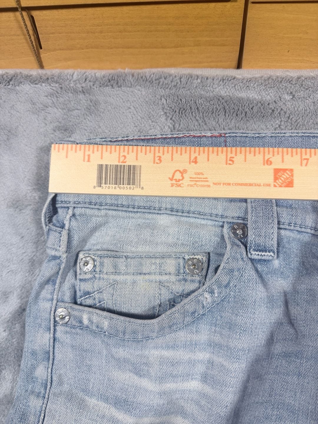 True Religion Moto Jeans Size 31 Light Wash Distressed Biker Denim 6