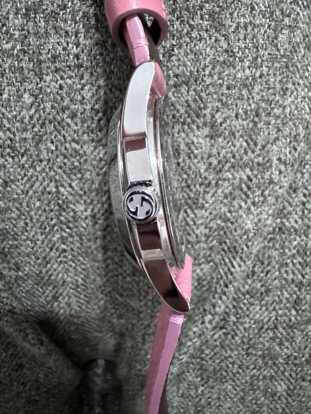 Gucci G-Timeless YA1264030 Pink Dial Leather Strap Watch 16