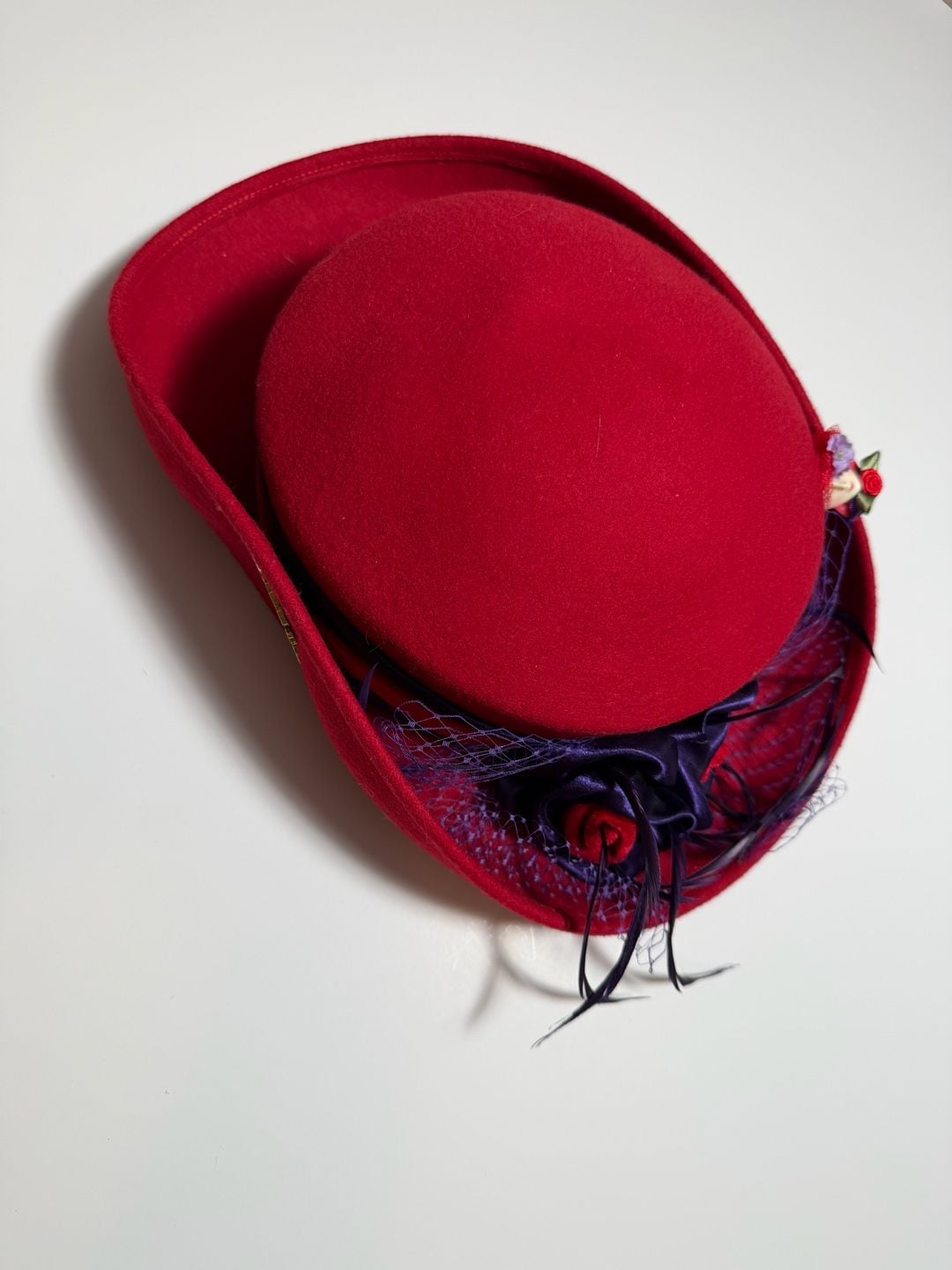 Something Special Wool Felt Hat Red Wool Felt 2