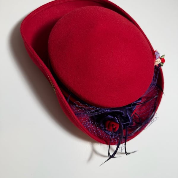 Something Special Wool Felt Hat Red Wool Felt